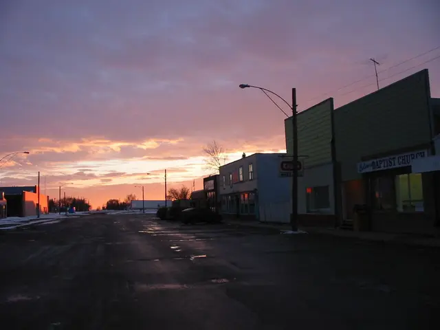 Main Street at sunset