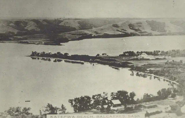 Katepwa Beach and the lake from above